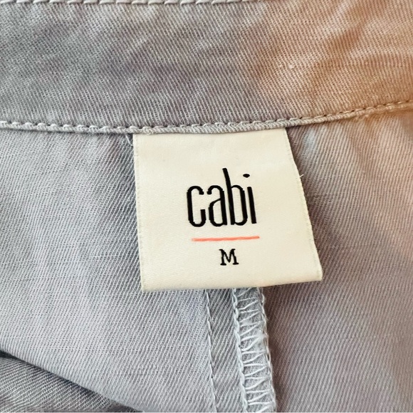 CABI #5296 Tanner Trench Coat in Silver Lake Blue Linen Blend Belted Size M - Picture 13 of 15